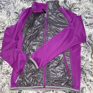 The North Face Purple and Gray Fleece Jacket